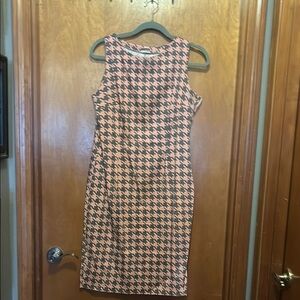 Aerin pink and gray Sheath Midi Dress